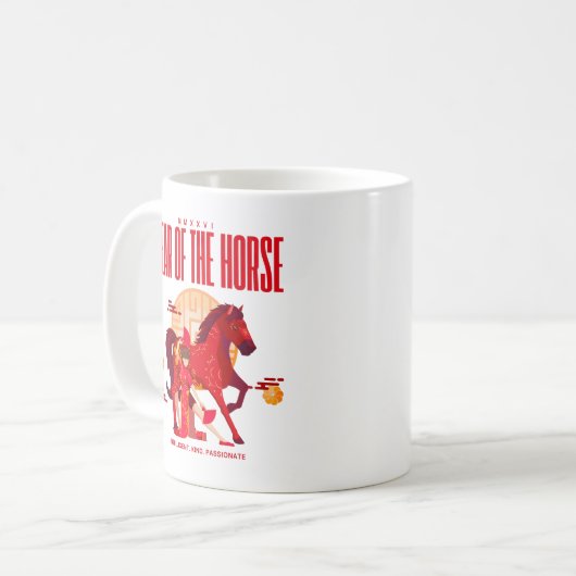Mug Cheval de Nouvel An Chinois 2026 (Devant gauche)