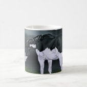 Mug Cheval de peinture overo à cadre noir et blanc (Centre)