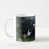Mug Cheval de peinture overo à cadre noir et blanc (Gauche)
