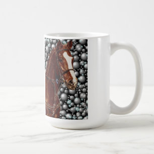 Mug Cheval de pur sang avec l'art de bulles