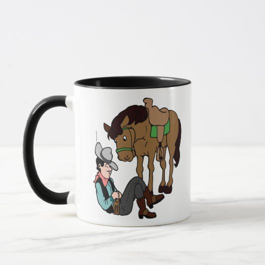 Mug Cheval de repos Cowboy Siesta (Gauche)