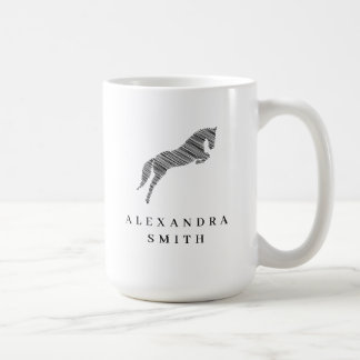 Mug Cheval de saut | Scribble Horse | Entraîneur de ch