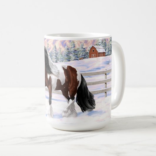 Mug Cheval de Tinker Tinker Gypsy Vanner Brown Pinto (Devant droit)