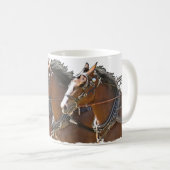 Mug Cheval de trait de quatre côte à côte Clydesdale (Devant droit)