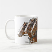Mug Cheval de trait de quatre côte à côte Clydesdale (Gauche)