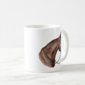 Mug Cheval de Watercolor Bay dans une brique (Devant droit)