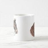 Mug Cheval de Watercolor Bay dans une brique (Centre)