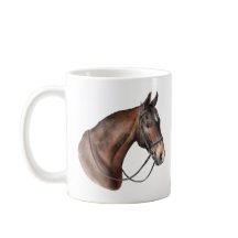 Cheval de Watercolor Bay dans une brique