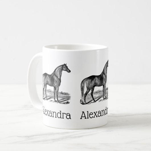 Mug Cheval debout vintage (Devant gauche)