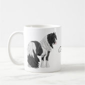 Mug Cheval d'équipage du Pinto noir Piebald Gypsy Vann (Gauche)