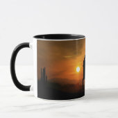 Mug Cheval d'équitation Cowboy au coucher du soleil (Gauche)