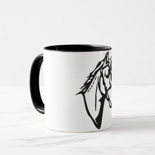 Mug Cheval Dessiner de la Musique (Devant gauche)