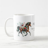 Mug Cheval d'hiver aux fleurs (Gauche)