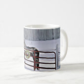 Mug Cheval d'hiver en vacances neige (Devant droit)