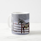 Mug Cheval d'hiver en vacances neige (Devant gauche)