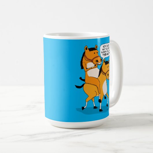 Mug Cheval drôle d'équitation (Devant droit)