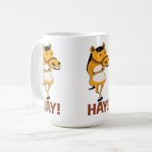 Mug Cheval drôle laissé tomber par pour dire le foin (Devant gauche)
