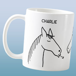 Mug Cheval drôle personnalisé