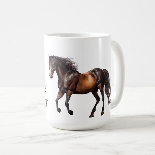 Mug Cheval du Sud-Ouest Brun (Devant droit)