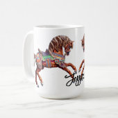 Mug Cheval en bois orné (Devant gauche)