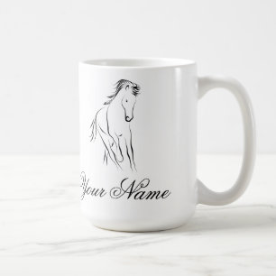 Mug Cheval en couleur noire