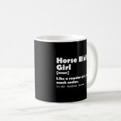 Mug Cheval équitation fille Définition Drôle Equestre (Devant droit)