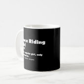 Mug Cheval équitation fille Définition Drôle Equestre (Devant gauche)