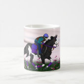 Mug Cheval et cavalier de peinture à visage chauve (Centre)
