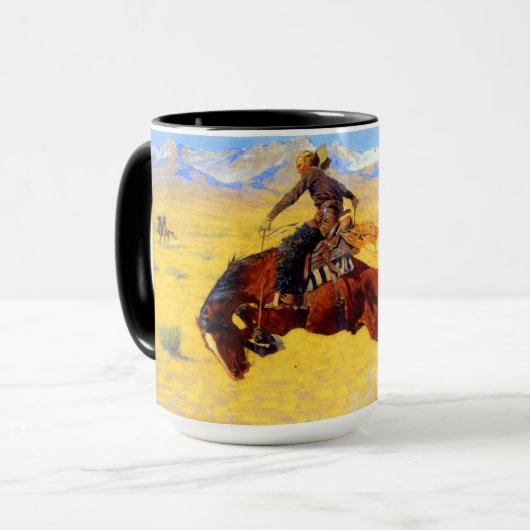 Mug Cheval et cowboy de Remington Old West (Devant gauche)