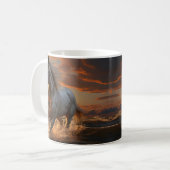 Mug Cheval et fer à cheval, Cadeau équestre, Équitatio (Devant gauche)