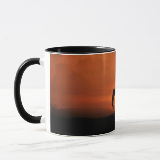 Mug Cheval et lever du soleil (Gauche)