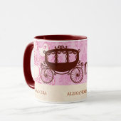 Mug Cheval et transport mariage - Texte personnalisé (Devant gauche)