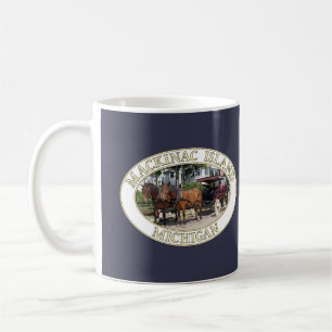 Mug Cheval et transport sur l'île Mackinac, Michigan