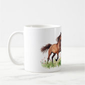 Mug Cheval Fleurs roses (Gauche)