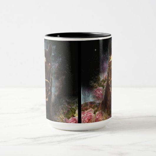 Mug Cheval friésien de Beauté Noire - Mug, Coupe (Centre)