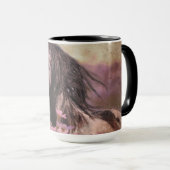 Mug Cheval friésien de Beauté Noire - Mug, Coupe, Vais (Devant droit)