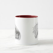 Mug Cheval friésien Noir Manes Tails (Centre)