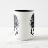 Mug Cheval frison et noir d'étalon, la beauté noire (Centre)