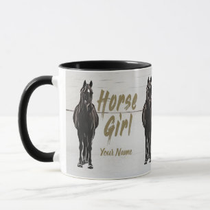 Mug Cheval Girl Cadeau Pour L'Équitation Vintage Amate