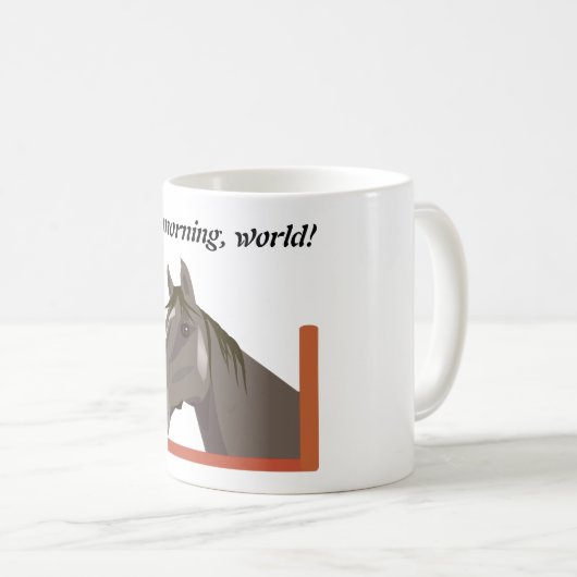 Mug Cheval gris (Devant droit)