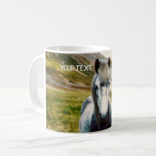 Mug Cheval gris sauvage (Devant gauche)