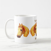 Mug Cheval Head Vintage Art 4 Personnalisé (Gauche)