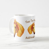 Mug Cheval Head Vintage Art personnalisé (Devant gauche)