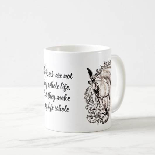 Mug cheval inspiré (Devant droit)