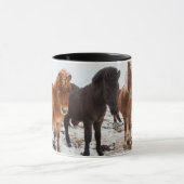 Mug Cheval islandais en hiver Islande (Centre)
