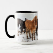 Mug Cheval islandais en hiver Islande (Gauche)