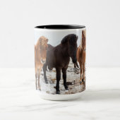 Mug Cheval islandais en hiver Islande (Centre)