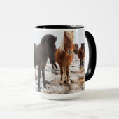 Mug Cheval islandais en hiver Islande (Devant droit)