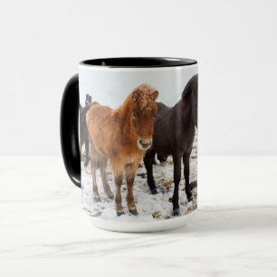 Mug Cheval islandais en hiver Islande