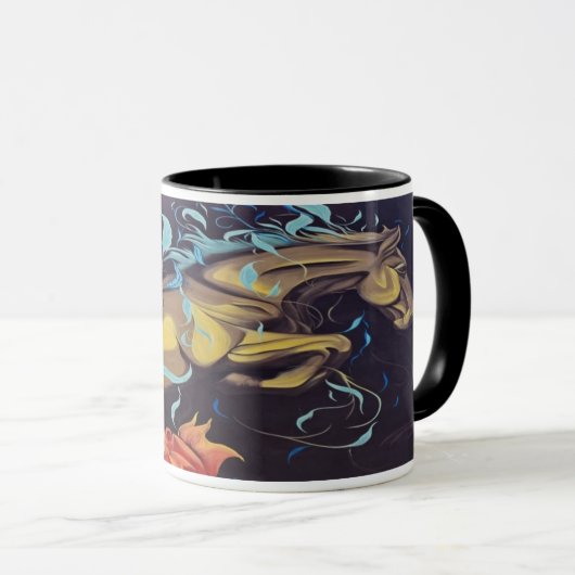 Mug Cheval Jump Abstrait Graffiti Design (Devant droit)